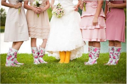 Wedding Day Rain Boots