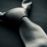 black, silk, tie