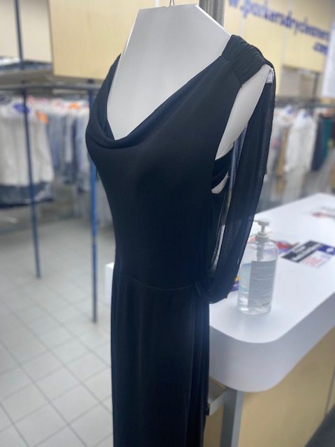 black evening gown